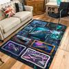 Futuristic Maritime Vehicles Pattern Rug Floor Mat for Living Room or Bedroom Soft and Comfortable Carpet a Gift for Birthday and Holiday.