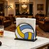 Personalized Sports Napkin Holder Ball for Table, Freestanding Wooden Dispenser, Themed Tabletop Tissue Towel Theme Birthday Party Supplies