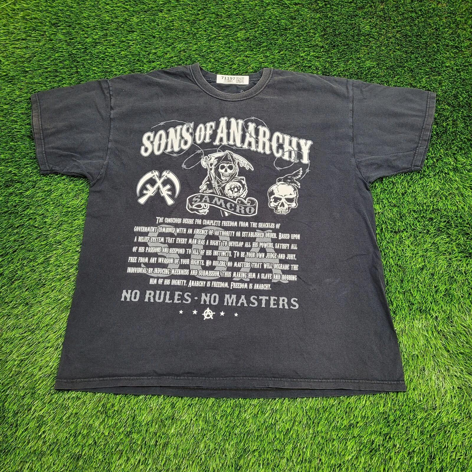 Sons-of-Anarchy TV-Shows Shirt XL 24x28 Black Grim-Reaper 2XL