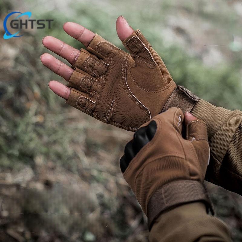 New Fingerless Tactical Gloves Men Women Kids Cycling Half Finger Fitness Gloves Anti-slip Male Outdoor Sports Tactical Gloves