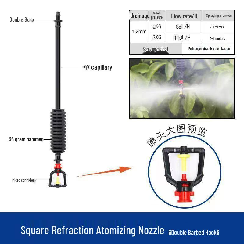 Eco-Friendly Inverted Micro Sprinkler: Hanging Atomizing Anti-Drip Rotating Water Sprayer for Greenhouses