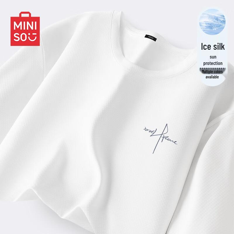 MINISO Men s Ice Silk Printed Short Sleeve T-Shirt L