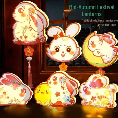 Children's Handheld Glowing Jade Rabbit Lanterns - Mid-Autumn Festival Decoration