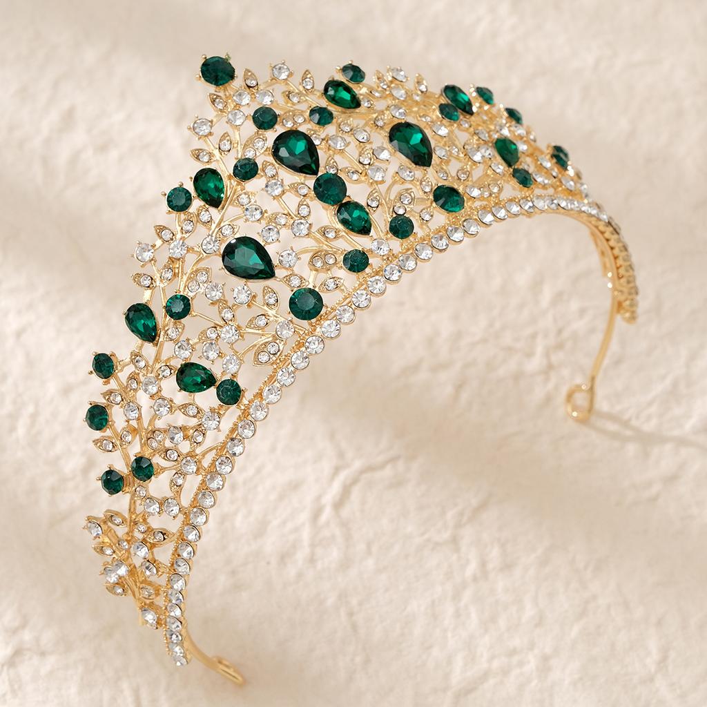 Versatile Bridal Wedding Hair Accessories Light Luxury Diamond Birthday Party Crown Baroque Retro Rhinestone Crown