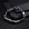 Klobige Byzantinische Armbänder für Männer Jungen, Zweifarbiges Edelstahl Handgefertigtes Armband, Rock Punk Schmuck Geschenk