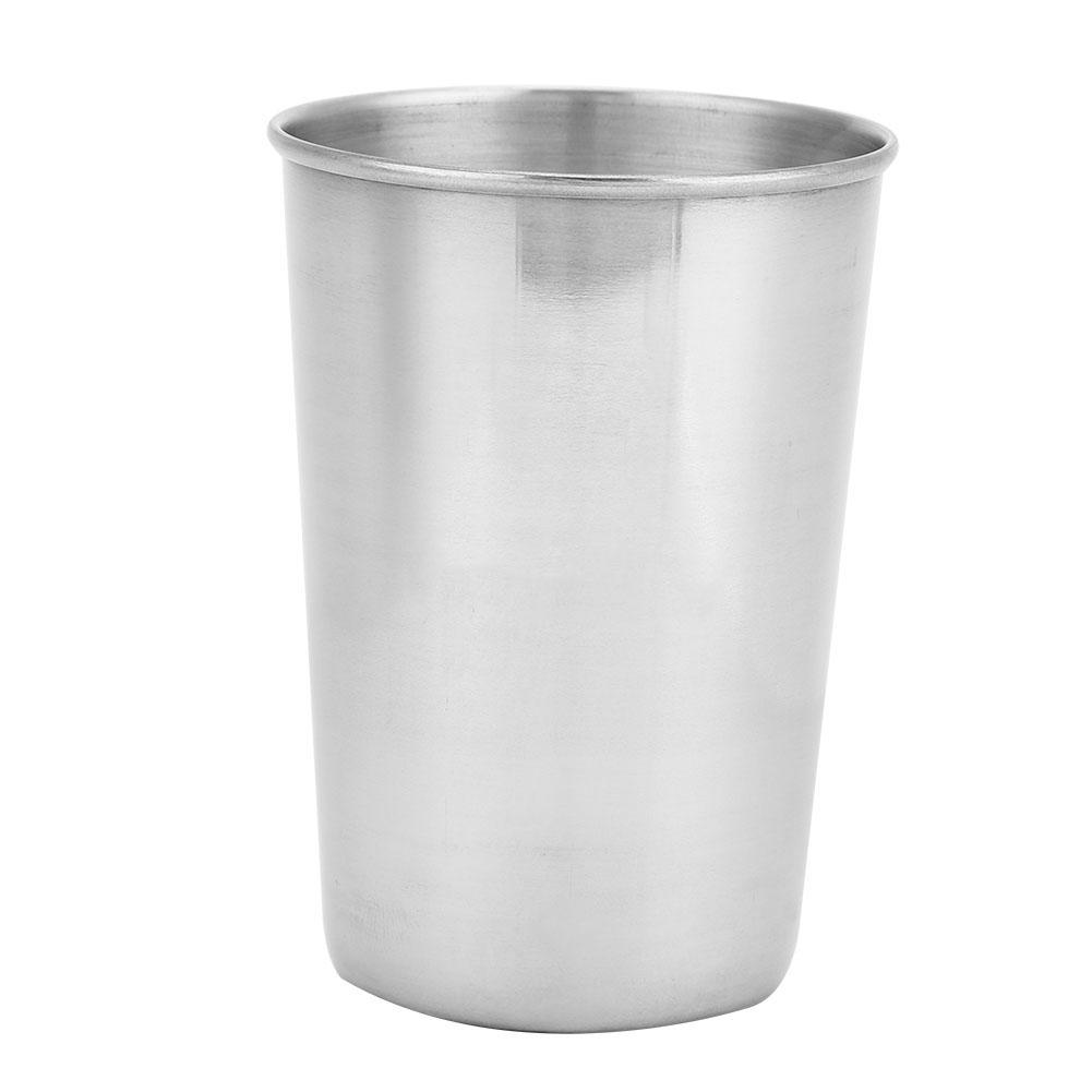 4pcs Portable Stainless Steel Cups Set for Outdoor Camping Travel (L)