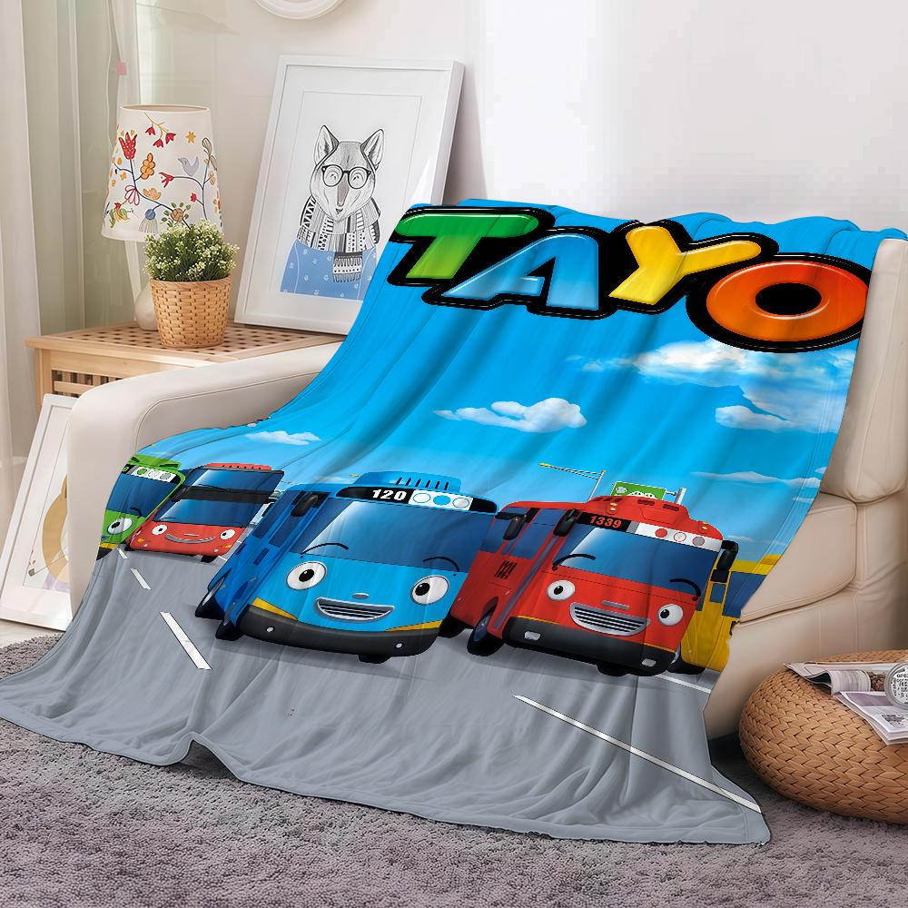 

Детское шерстяное одеяло Tayo The L-little Bus — теплое и мягкое, подходит для спальни, гостиной, дивана, кровати, офиса, путешествий, кемпинга. 30x40in