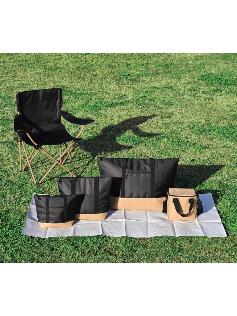 Kakusei Leisure Chair Portable with Armrests Load Capacity 80kg 80cm X 47cm X 80cm Beige Scratch Resistant Powder Coating Storage Bag Included