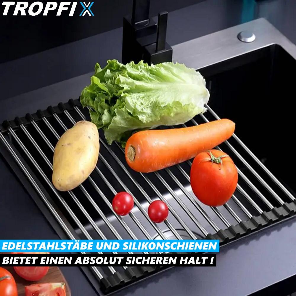TROPFIX Draining Rack Foldable Draining Grid Stainless Steel Drying Rack Foldable