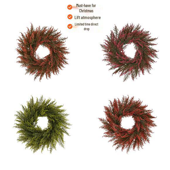 2025 Independence Day Norfolk Soft Rubber Hand-feel Pine Needles Christmas Garland
