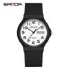 SANDA 9072 Quartz Watch Calendar Light Weight Minimalism Ladies Women Wristwatches Simple Black Waterproof Watch Clock Reloj