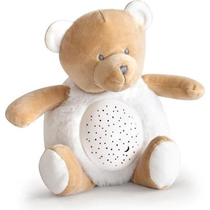 DOUDOU ET COMPAGNIE 3 lumières - VEILLEUSE OURS musique - Bruit naturel