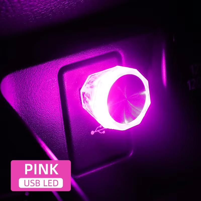 1x Mini USB Nachtlicht Atmosphärenlicht RGB LED Augenschutz Plug & Play Auto Innenraum Ambienteleuchten Party Computer Dekoration