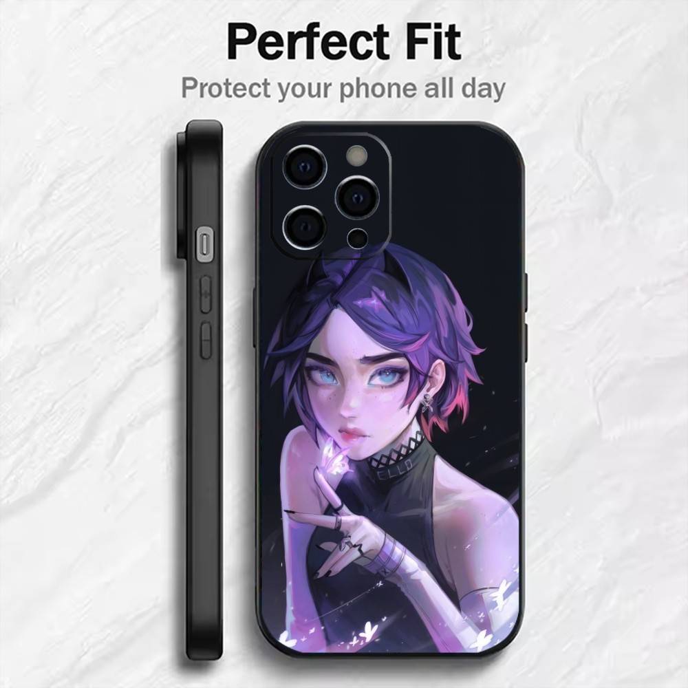 Game C-CLOV-ES V-ValorantES Phone Case For iPhone17,16,15,14,13,12 Plus,Max Soft Silicone Black Cover
