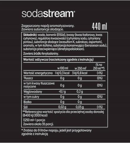 Syrup For The Sodastream Mirinda Zero + Mango + Pepsi Zero Carbonator