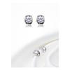 Women's Cubic Point Silver Date Look Earrings