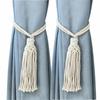 2Pcs Minimalist Macrame Curtain Tiebacks Boho Style Boho Curtain Tiebacks  Farmhouse Decor
