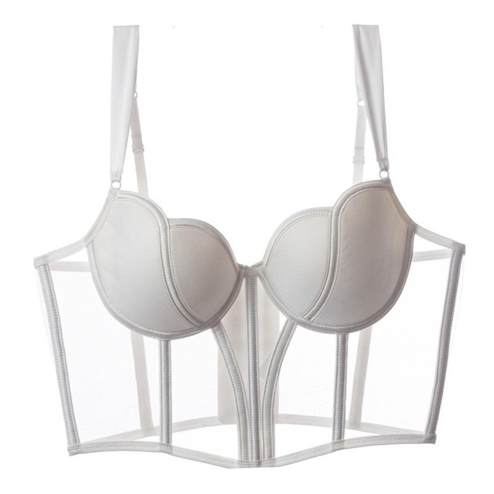 Sleeveless Fishbone Corset Waist Tight Slim Crop Top Chic Suspender Vest Bra Business Banquet