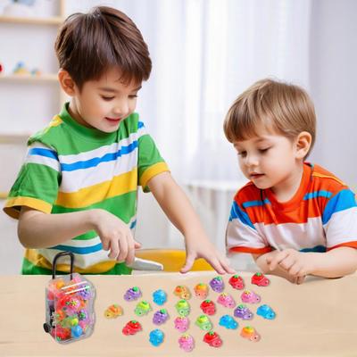 1 Set Cute Turtle Miniatures 24 Fruit And Vegetable Design Tiny Turtles In Mini Luggage Box Glow-in-The-Dark Resin Turtles for Kids Party Favors