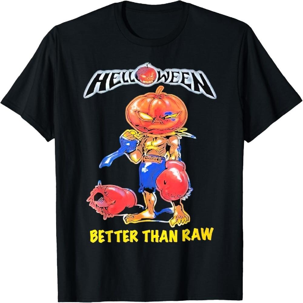 

Helloween Краще за Сирий Жах Бокс Гарбуз Унісекс-Дорослі Класичний Крій Бавовна 60% Поліестер 40% Футболка з Коротким Рукавом Чорний Малий XXXXXL чорний