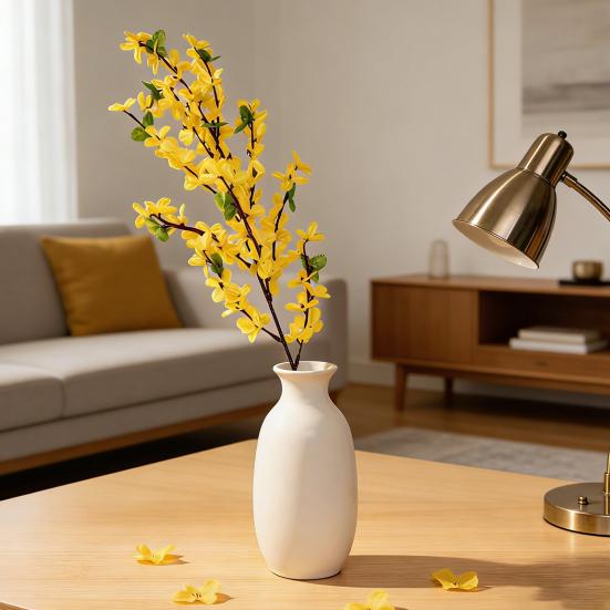 23.6" Faux Jasmine Artificial Flower Fake Silk Floral Branch Spray for Home Wedding Vase Filler Party Table Centerpiece