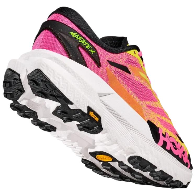 HOKA One One Mafate X Classic Versatile Slip Resistant Durable Breathable Lightweight Trail Running Shoes Women Sneakers Yellow Pink 1162010-NNH