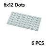 6Pcs 6x12 Dots Thin Base Plate Building Blocks Baseplate Create Classic MOC Bricks Construction Parts Compatible With 3028 Toys