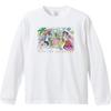 [azumaker] TV Anime "CITY THE ANIMATION" Ribbed Long Sleeve T-Shirt, Nagumo Midori, Nikura, and Izumi Wako, Size L
