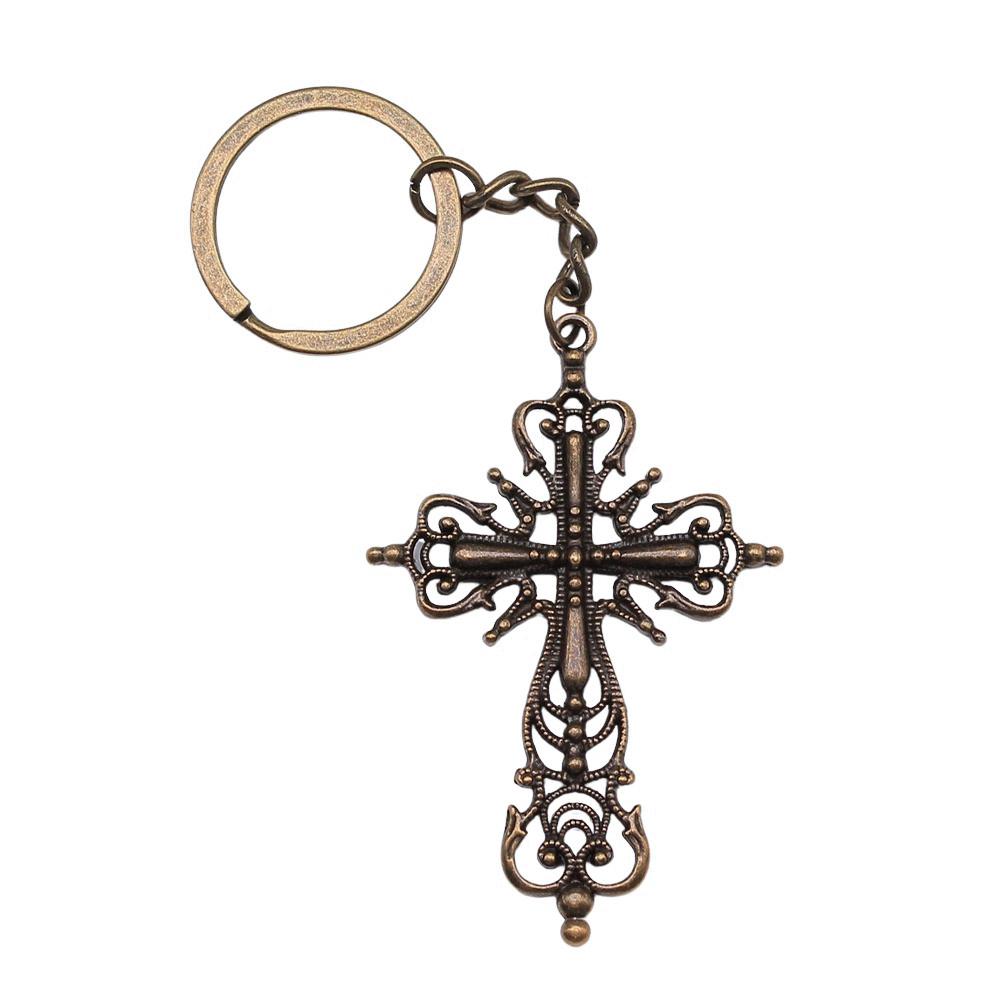 Portachiavi con Ciondolo Croce Ankh Amuleto Egiziano Portachiavi Anello 28mm