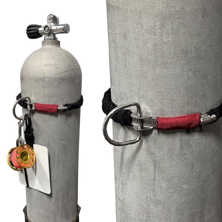 Scubas Diving Tanks Cylinder D Rings Holder Back Fly Side Positioning Buckles Base For Hose Clamps Easy To Install