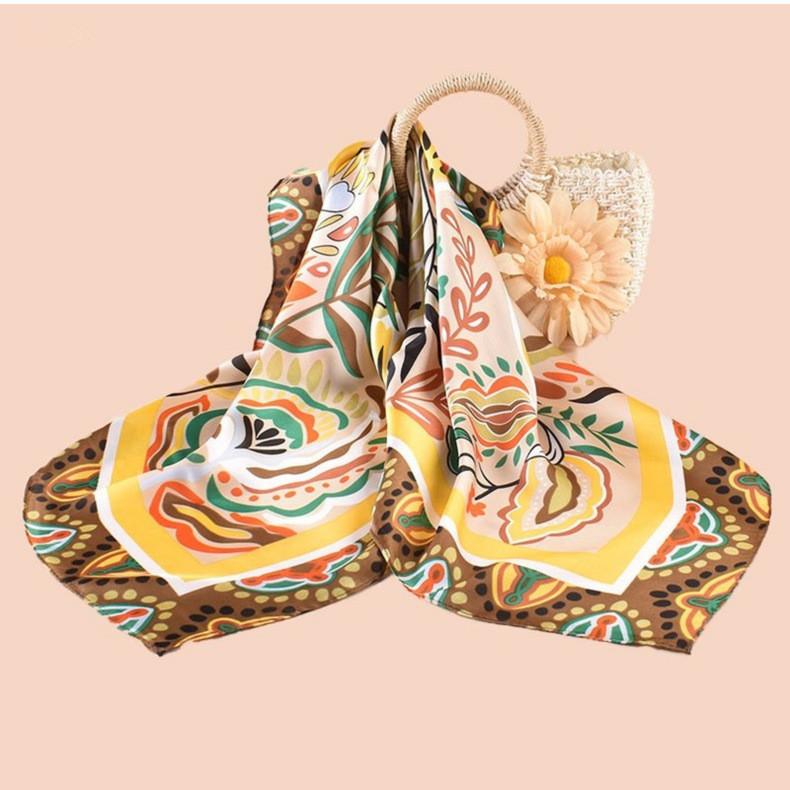 Women Silk Scarf Summer Hair Scarf Silk Satin Neckerchief Female Hair Ties Headband Hair Ornament Woman Bandana Bag Scarves