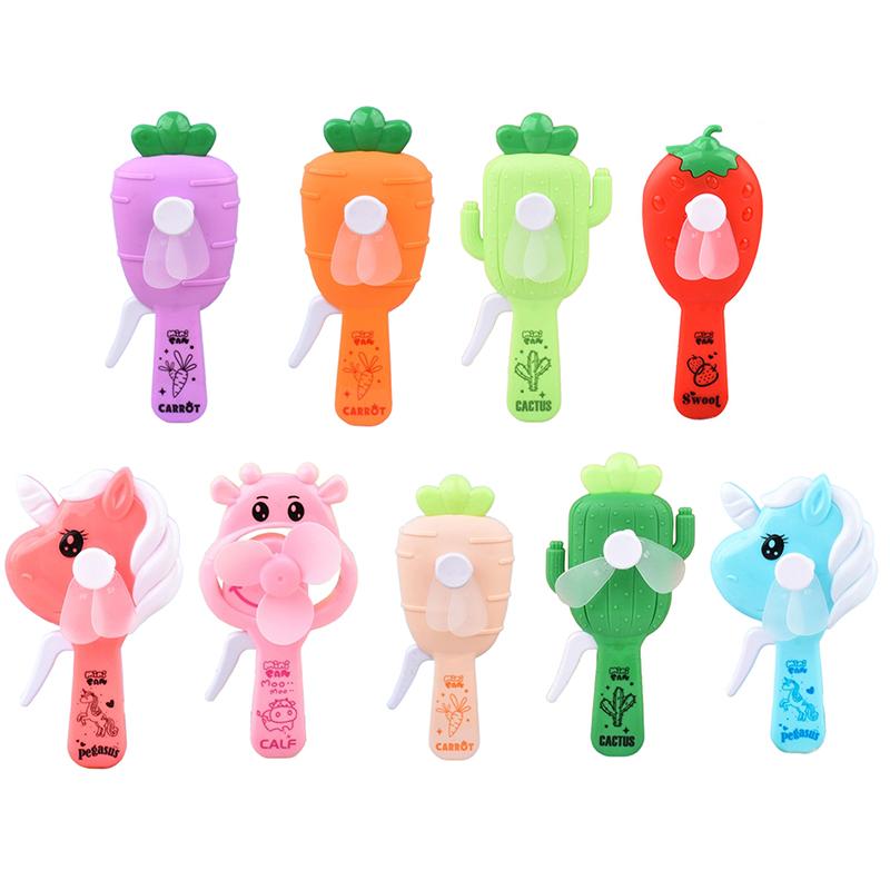 Cartoon Fan Hand Pressure Fan Children'S Toy Cute Dinosaur Mini Student Portable Handheld Manual Summer Classroom Small Fans