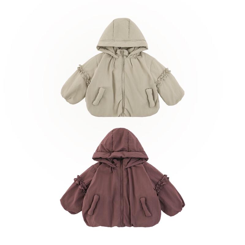 YouYou Girls' 2025 Winter Warm Hooded Padded Jacket