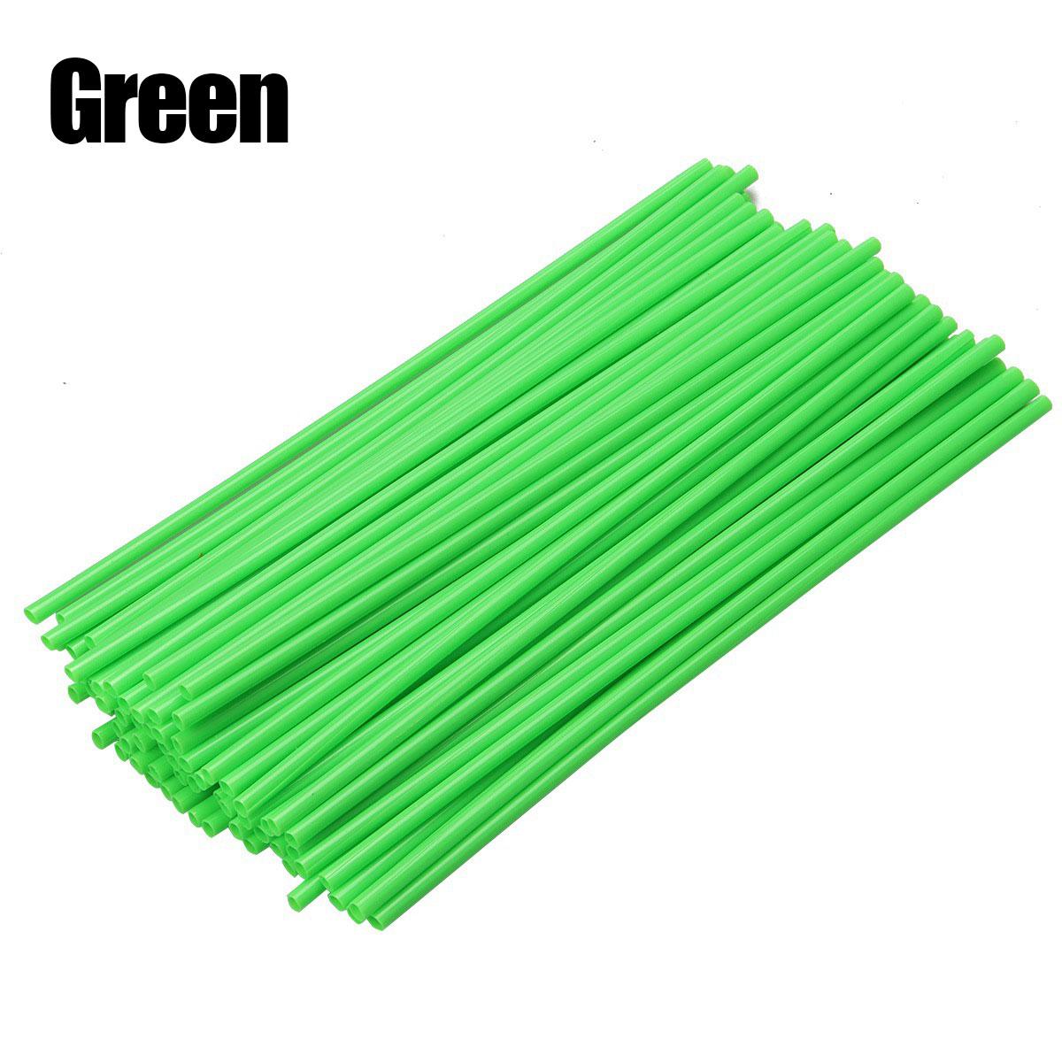 

72 шт. защитная пленка для обода спицы мотоцикла для мотокросса, обода колеса, чехлы для спиц, чехлы для питбайка, мотоцикла для мотокросса зелёный