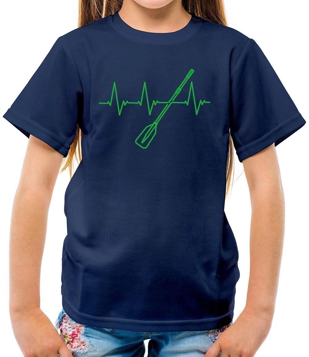 Heartbeat Sports Rowing - Kids T-Shirt - Rower Canoe Kayak Water Sports 120
