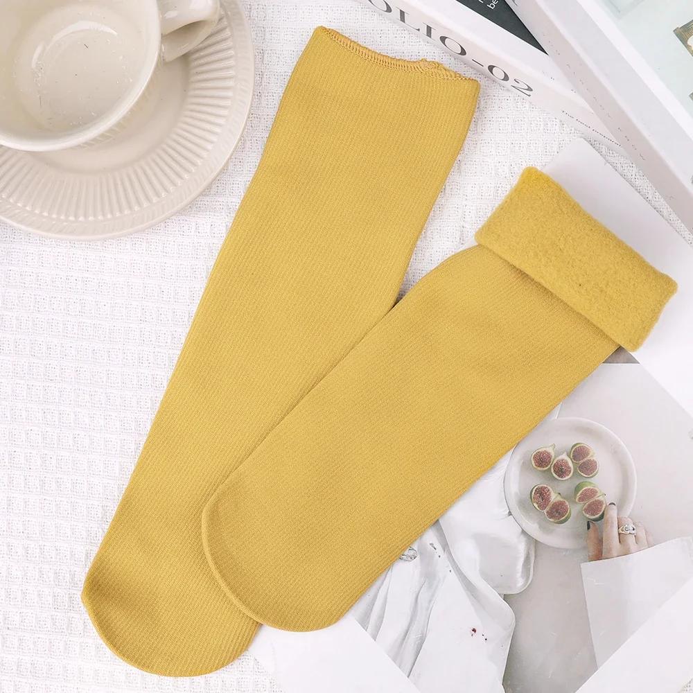 Thicken Wool Plush Socks Winter Warm Thermal Snow Boots Socks for Women Men Soft Velvet Fleece Long Sock Home Floor Sleep Socks