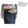 Women Belt Adjustable Length Imitation Leather Belt with Faux Fur