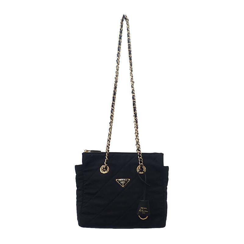 Prada 1BG4682A0SF0002 Shoulder Bag Black Nylon Women