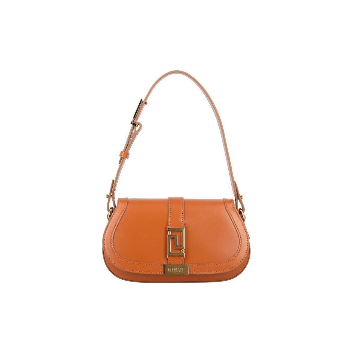 

Versace Greca Goddess Magnetic Snap Closure Flap Bag With Greca Chain Women Shoulder Bag Caramel-Brown 1010951-1A05134-1K26V Basic Set (Bag+Dust Bag)