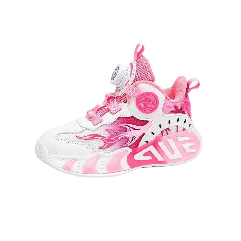 Zapatillas de baloncesto para niños y niñas, zapatillas deportivas con sonido de fricción, verano nuevo, malla transpirable, ligeras, zapatillas de entrenamiento