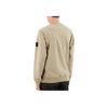 Stone Island FW24 Ribbed Cuff Casual Crew Neck Logo Sweatshirt Men sweatshirt Khaki 811563051-V0094
