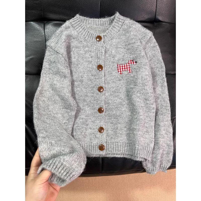 

Вязаный осенне-зимний свитер с корейской маркировкой, верхняя одежда, кардиган Grey S [Suggested 37.50 kg-45.00 kg]]