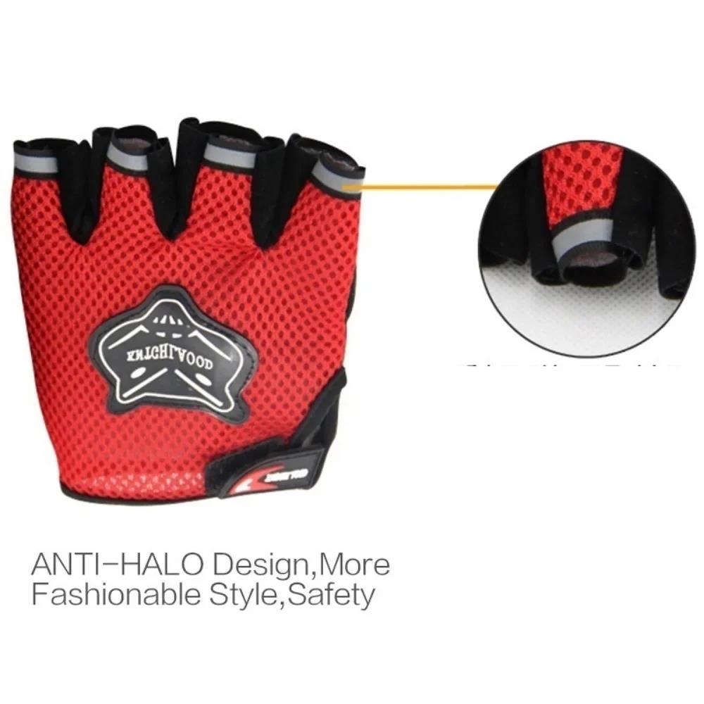 Half Finger Motorcycle Gloves Unisex Breathable Riding Gloves Anti-Fall Palm Protection Lightweight Safety Gear for Biking