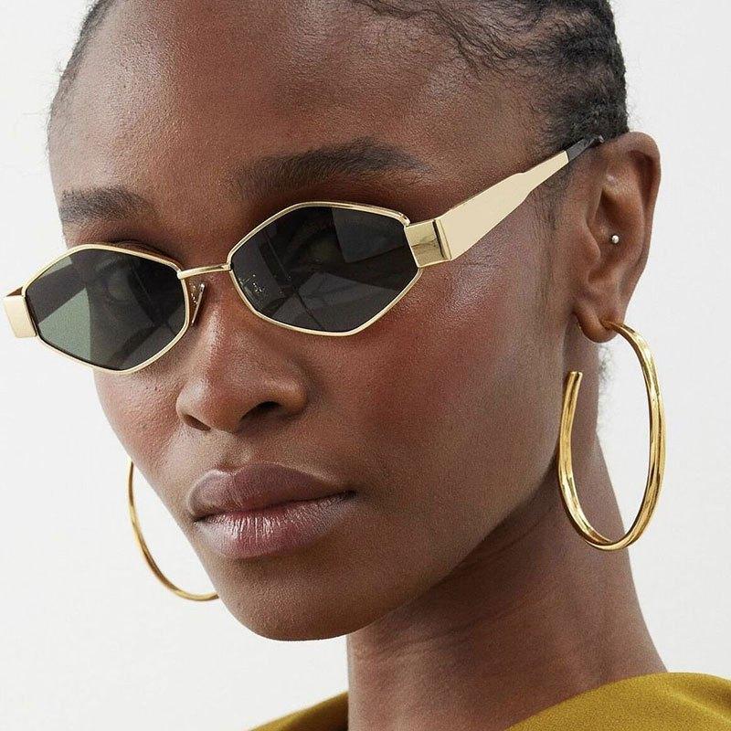Retro Alien Sunglasses for Women, Men, Square Sunglasses for Women, Retro Polygon Sunglasses for Men, Glasses for Women
