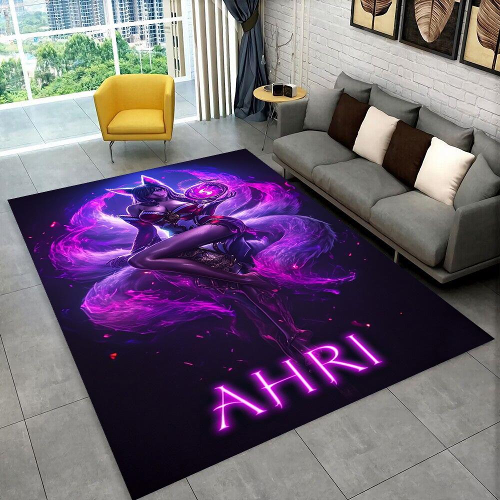 3D LOL League of Legends Jinx Game Gift Carpet Rug for Living Room Bedroom Home Sofa Decoration,kids Play Non-slip Floor Mat