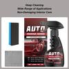 Interior Detailer Spray 120ml Protectant Spray Fabric Stain Remover With Towel Sponge For Interior Leather Carpet Upholstery