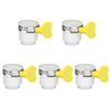 Water Tap Connector Thick Brass Threaded Adapter Tap Adapter Water Faucet Extender Adjustable Yellow Plastic Handle Hand Twist