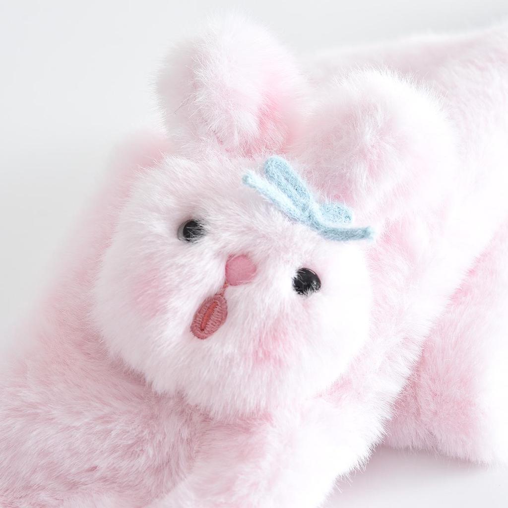 Samtiger Winter-Schal für Kinder: Warmer, Winddichter, Einfarbiger Schlauchschal mit Kleintier-Design