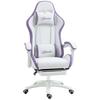 Gaming Chair Ergonomic Gaming Armchair with Backrest Reclining To 135 and Lumbar Support, 65 X 65 X 121-129 Cm White