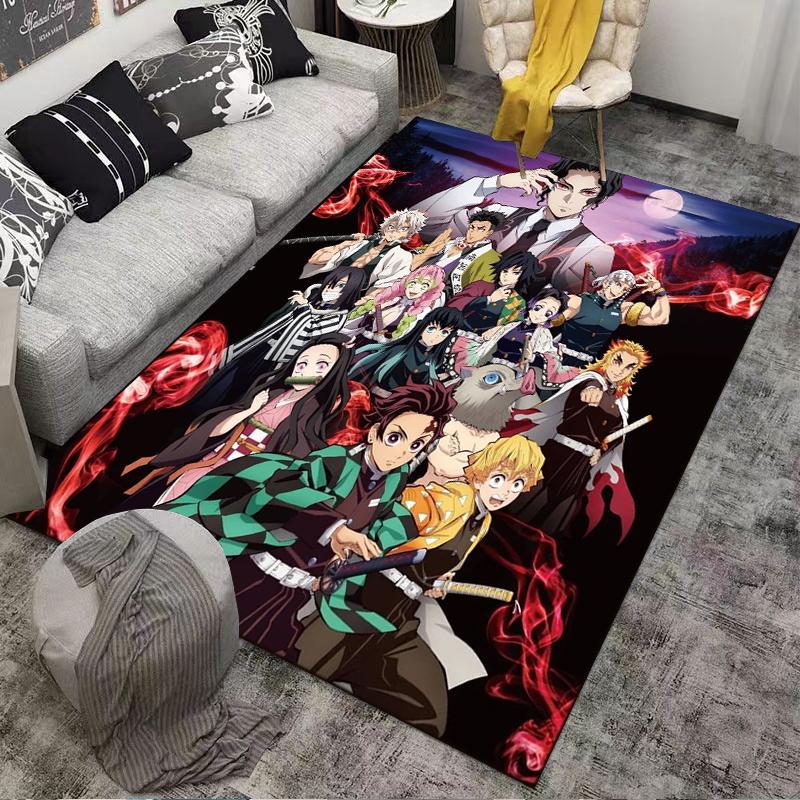 Anime Character Designed Floor Mat, Suitable As a Non-slip Mat for the Living Room or Bedroom Sofa